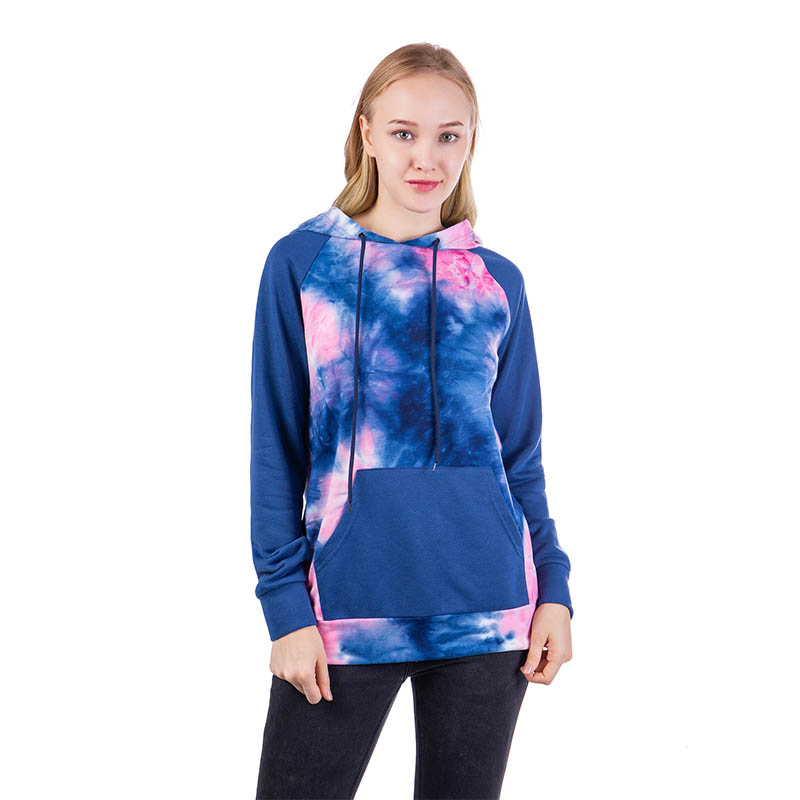 Tie Dye Ladie's Pullover Hoodie With Patch Pocket MXDSS612