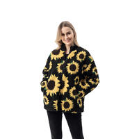 New Arrival Women Fashion Sunflower Lambs Wool Jacket MXDSS744