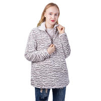 Yiwu Factory Wholesale PV Fleece With Quarter Zipper Women Pullover MXDSS625