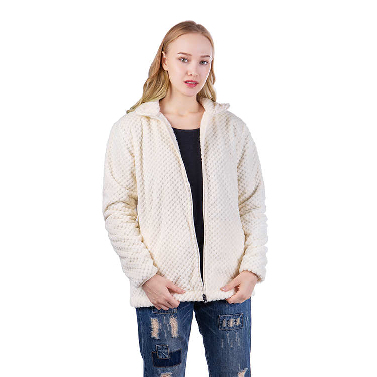 Yiwu Factory New Arrival Women Casual Pineapple Fleece Jacket MXDSS545