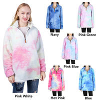 Hot Selling Tie Dye Sherpa Fleece Pullover MXDSS645