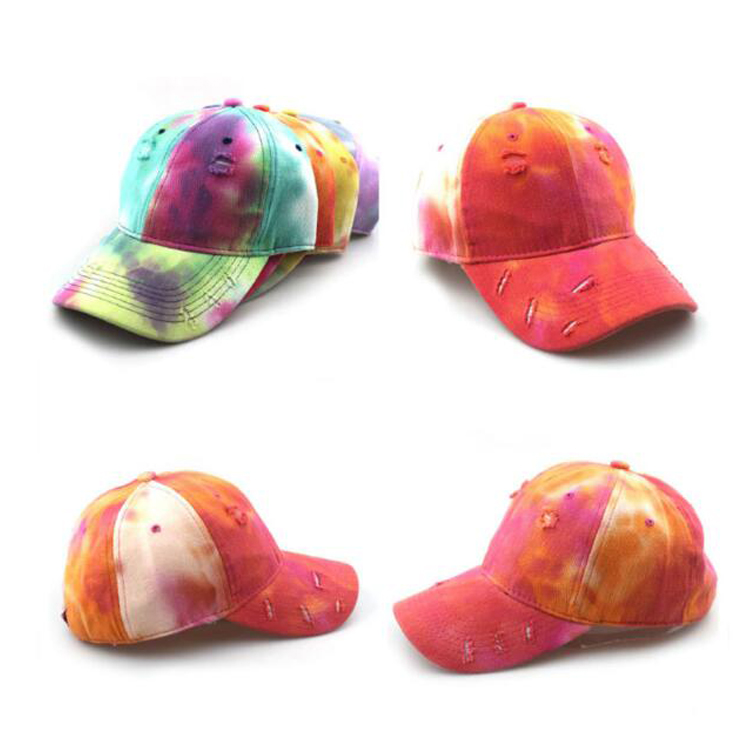 Hot Selling Tie Dye Distressed Baseball Hats MXDSH001