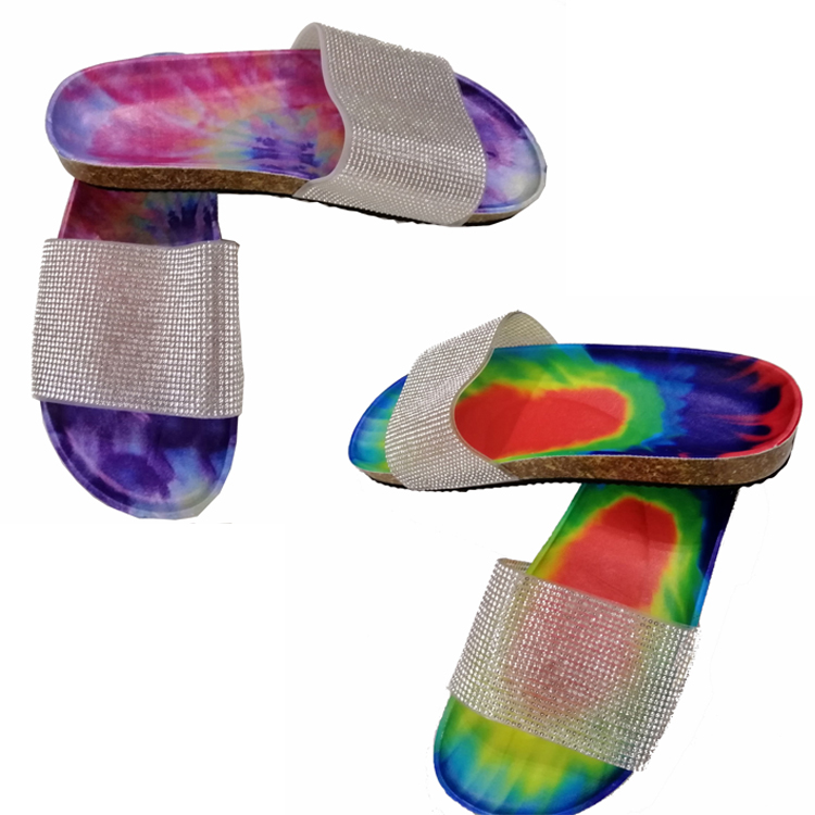 New Arrival Rainbow Tie Dye Sandals For Women MXDSH001