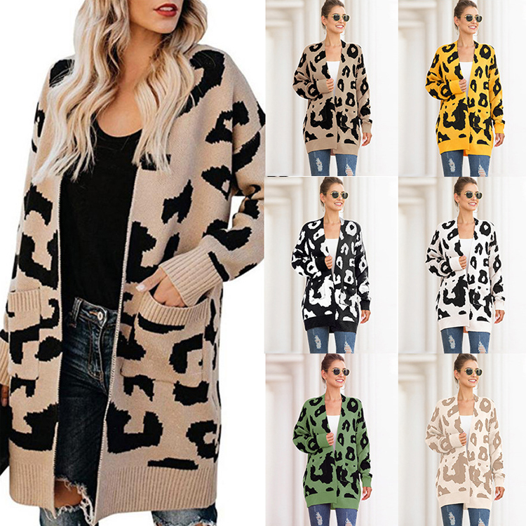 New Arrival Women's Sweater Leopard Cardigan MXDSS103