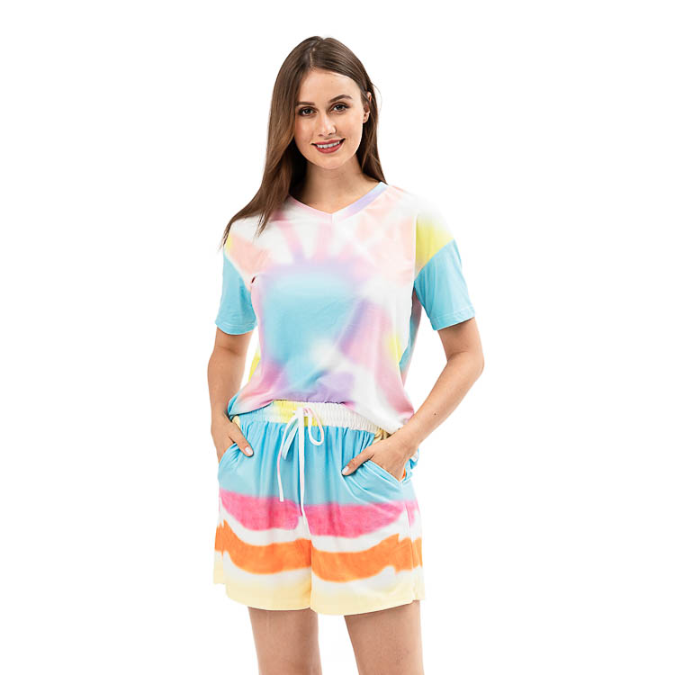 High Quality Ladie's Summer Tie Dye Two Piece Set MXDSS931