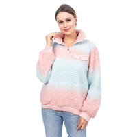 Wholesale Personalized Pink Tie Dye Sherpa Fleece Pullover MXDSS848