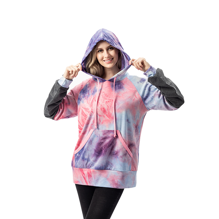 New Arrival Women Custom Tie Dyed Pullover Hoodie