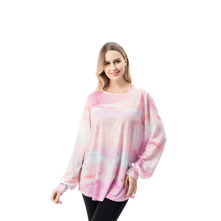 Yiwu Wholesale Women Tie Dye Long Sleeve Tops MXDSS740